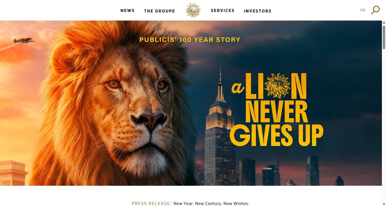Publicis Groupe homepage, named by OpenAI as a ChatGPT ads agency partner