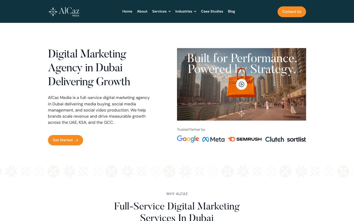 AlCaz Media website homepage