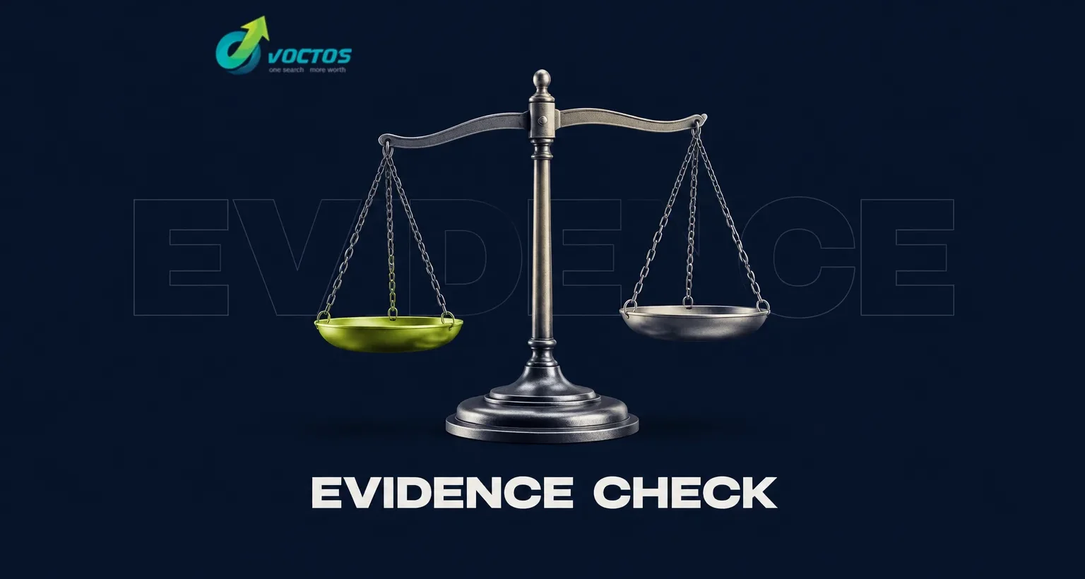 ChatGPT ads case studies evidence audit: balance scale sculpture with one lime pan