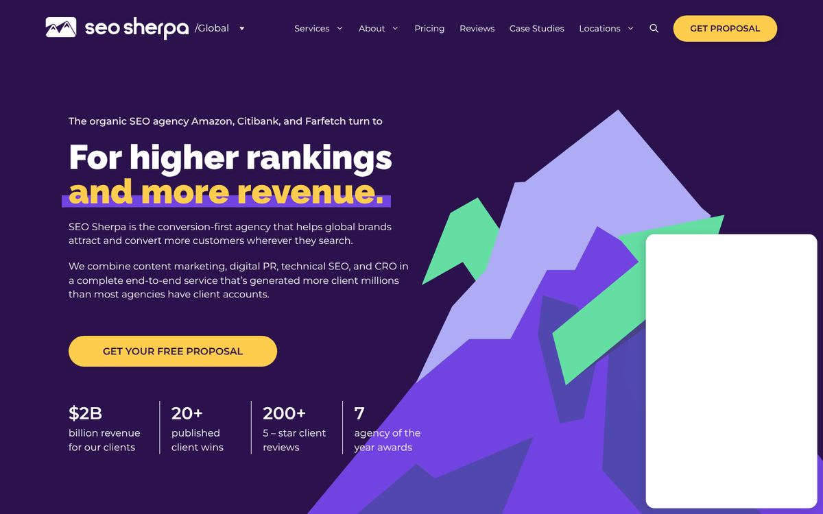 SEO Sherpa website homepage