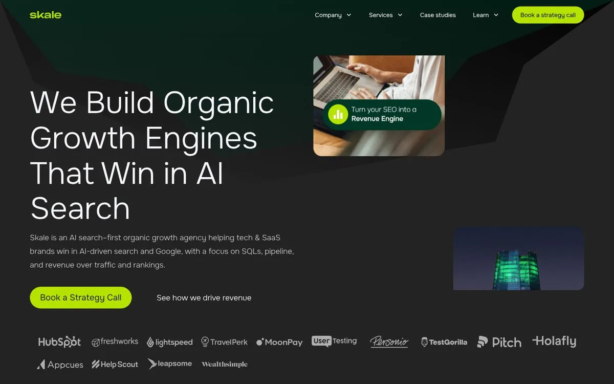 Skale website homepage
