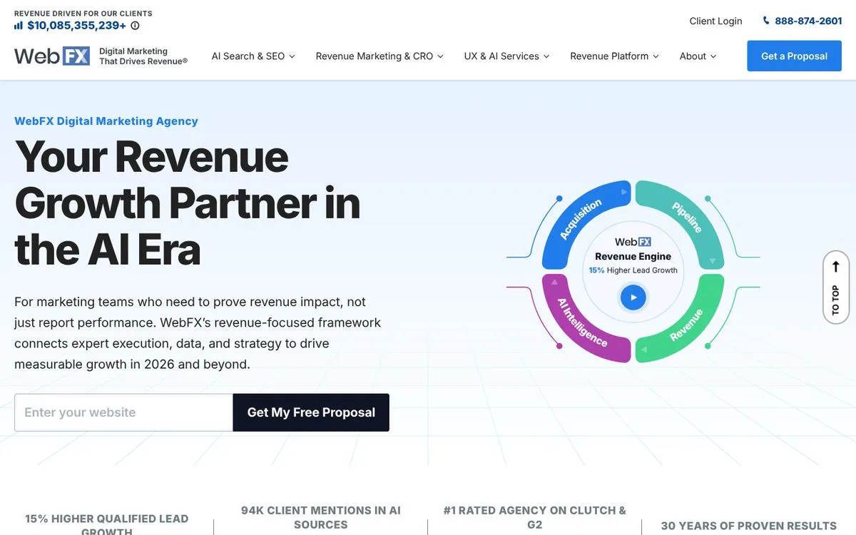 WebFX website homepage